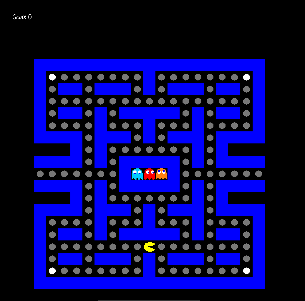 The pacman game running on sdl2 display module