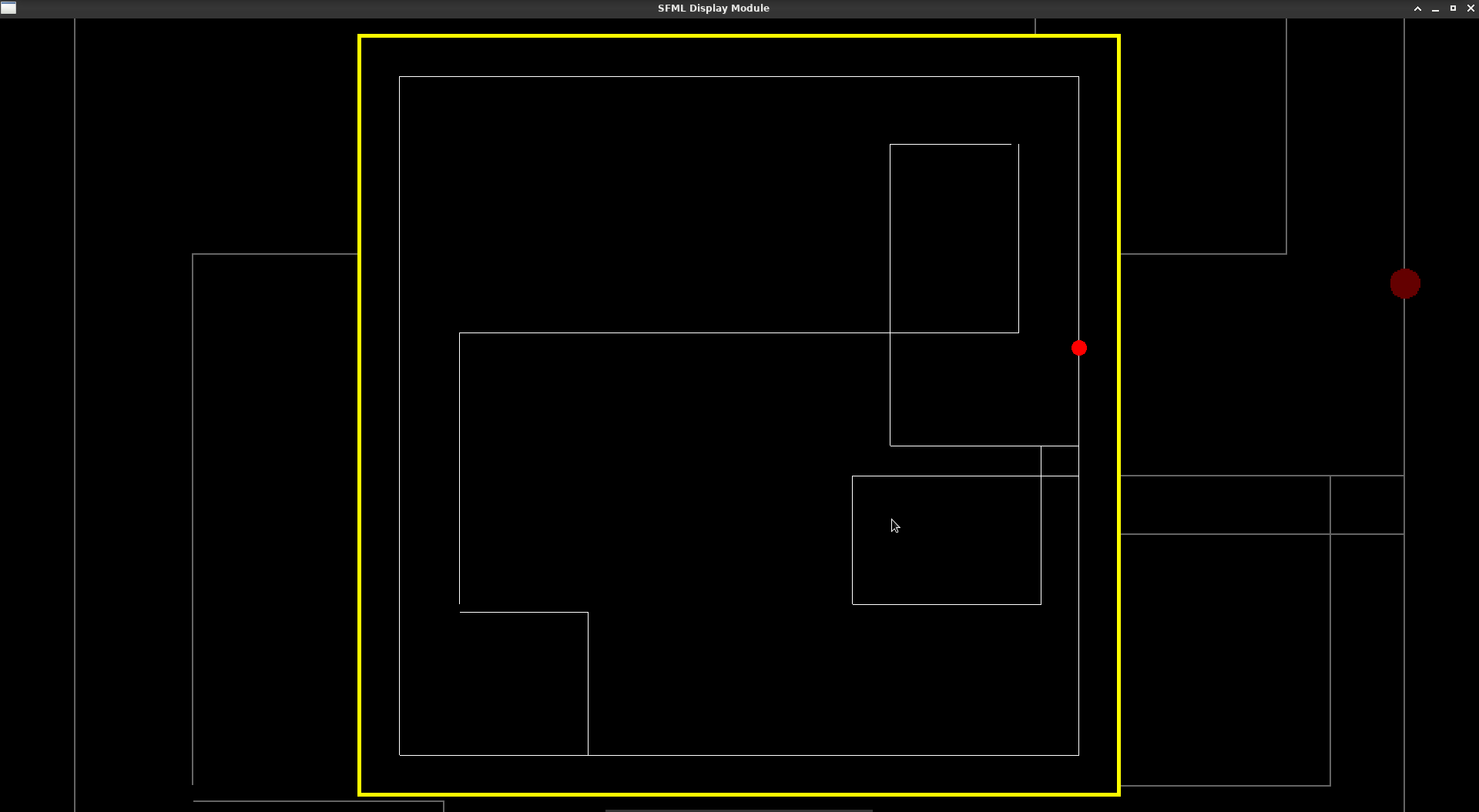 The qix game running on sfml display module